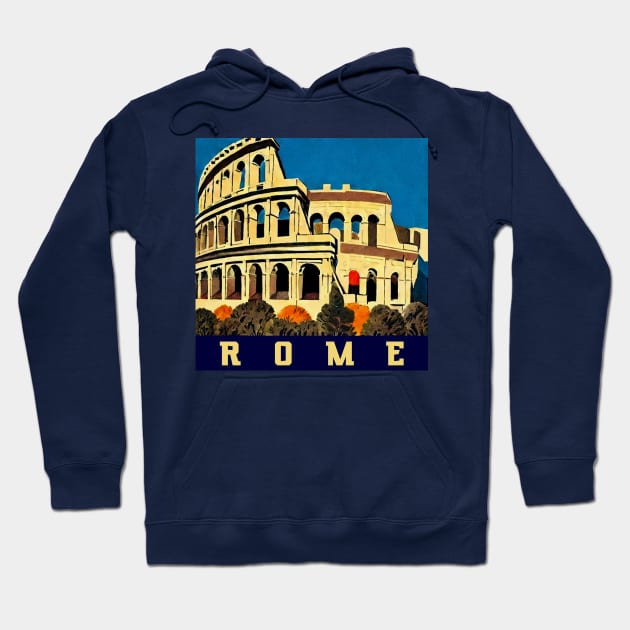 Rome Vintage Travel Hoodie by Prints Charming